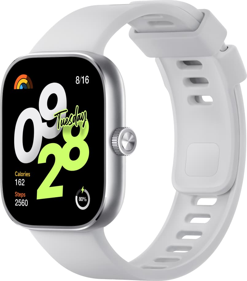 Умные часы Xiaomi Redmi Watch 4 Серебристые, с серым ремешком — фото 3