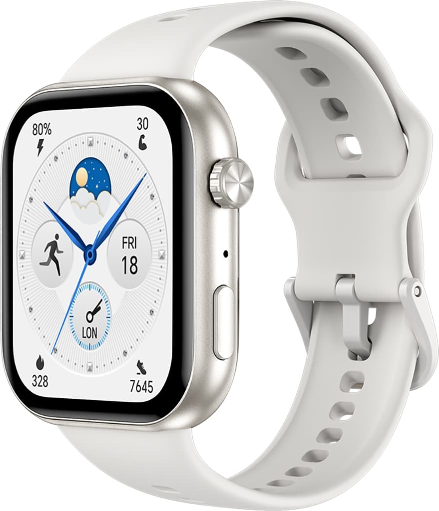 Умные часы HONOR Choice Watch 2i Серебристые с белым ремешком — фото 3