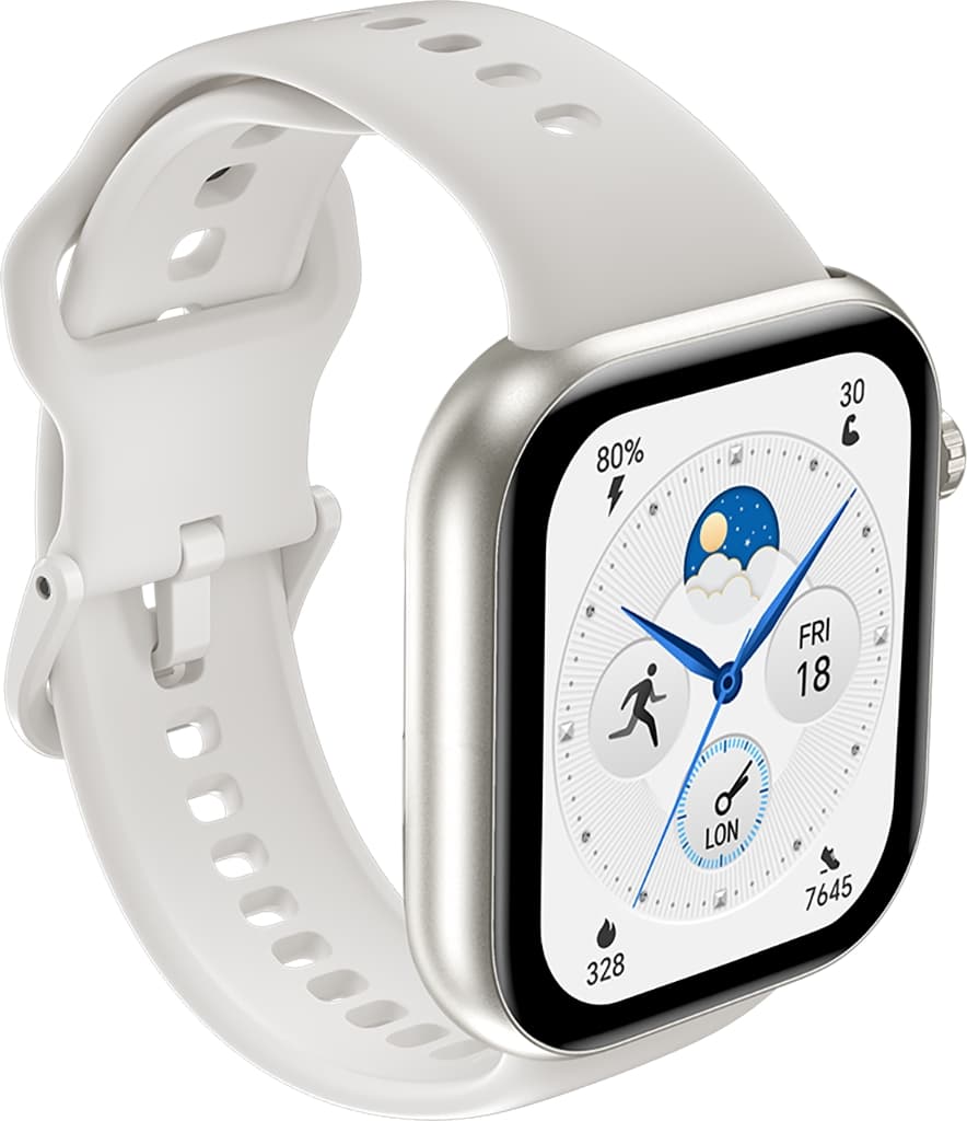 Умные часы HONOR Choice Watch 2i Серебристые с белым ремешком — фото 6