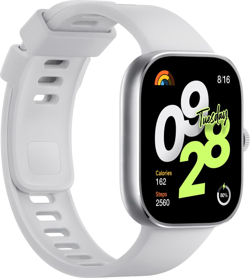 Умные часы Xiaomi Redmi Watch 4 Серебристые, с серым ремешком — фото 2