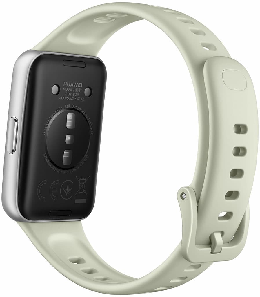 Умные часы HUAWEI Band 11 алюминевые серебристые, с зелёным ремешком — фото 3