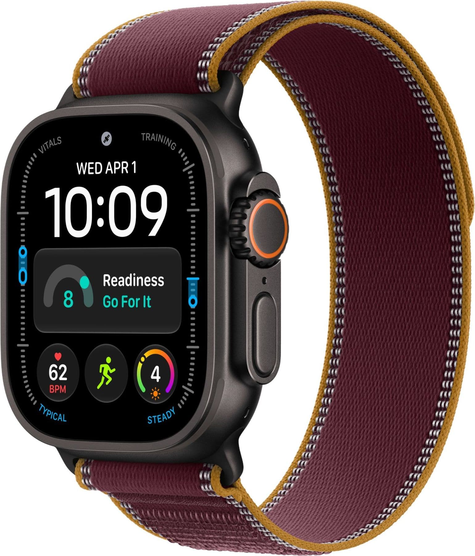 Умные часы Apple Watch Ultra 4 GPS+Cellular, 49 мм, Black Titanium Burgundy Alpine Loop M — фото 2