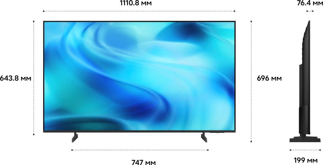 Телевизор Samsung 43" U8000H Crystal UHD 4K, черный — фото 7