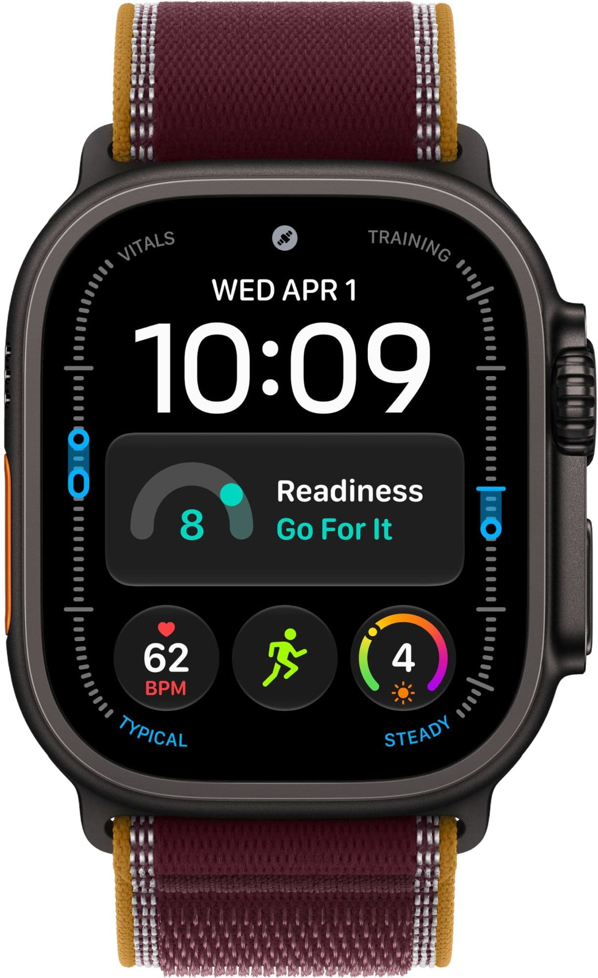 Умные часы Apple Watch Ultra 4 GPS+Cellular, 49 мм, Black Titanium Burgundy Alpine Loop M — фото 3