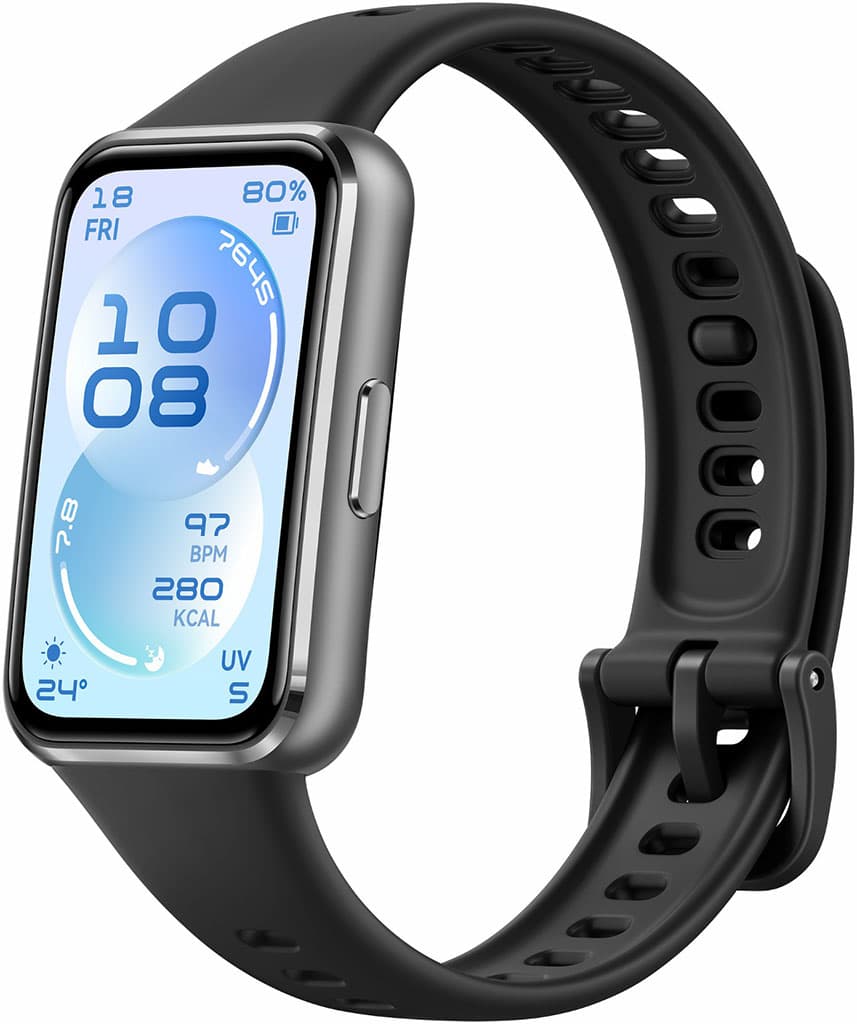 Умные часы HUAWEI Band 11 алюминевые тёмно-серые, с чёрным ремешком