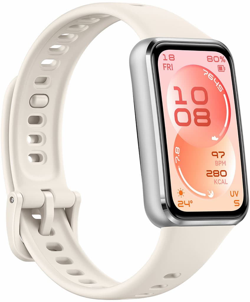 Умные часы HUAWEI Band 11 алюминевые серебристые, с белым ремешком — фото 4